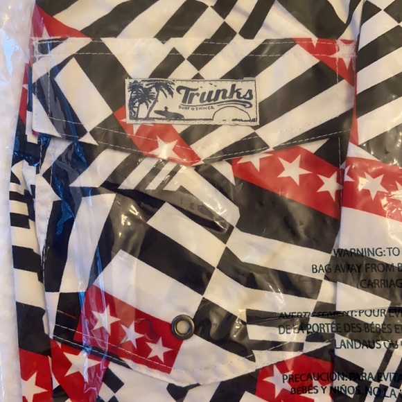 NEW! TRUNKS “SWAMI” XL Swim Short Trunks Patriotic - Picture 3 of 4